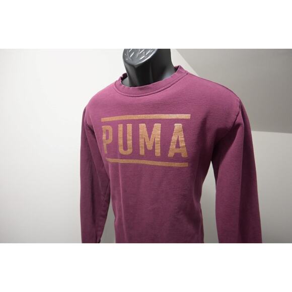 Puma Athletic Fleece Sweatshirt Red Dress Sweater Womens Size Large - Picture 1 of 10